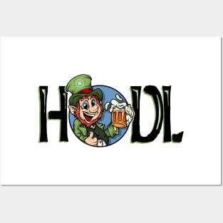 Leprechaun Token - LEP - HODL - Black Lettering Posters and Art